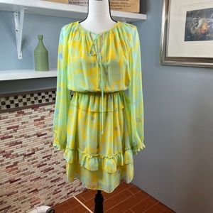 DVF printed chiffon dress